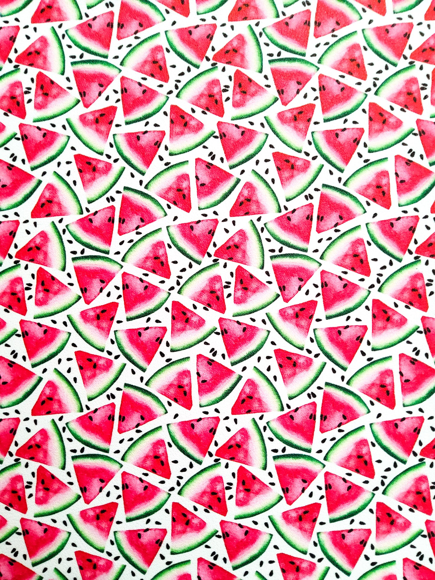 Watermelon Slices and Seeds 9x12 faux leather sheet