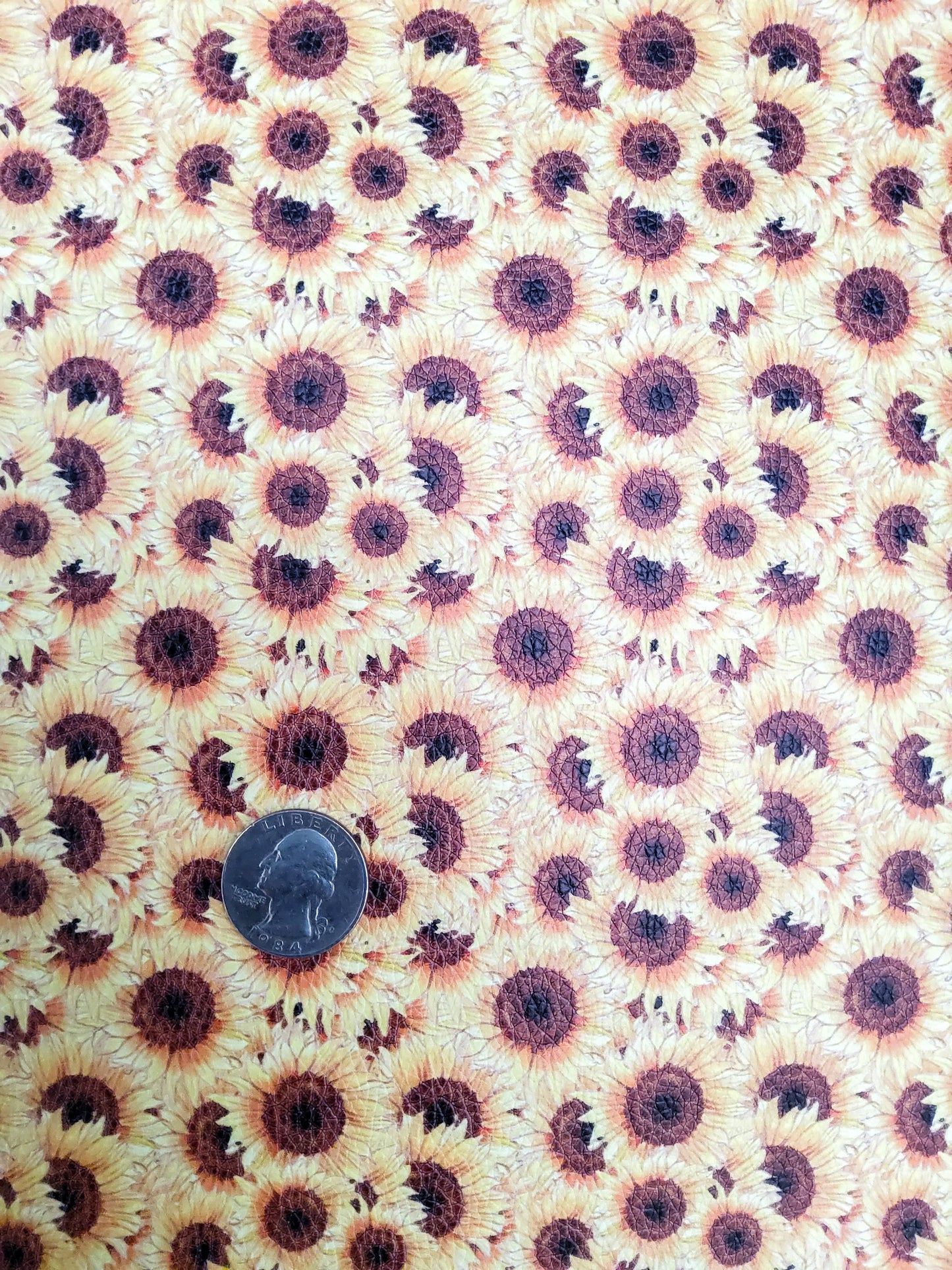 Sunflower Collage 9x12 faux leather sheet