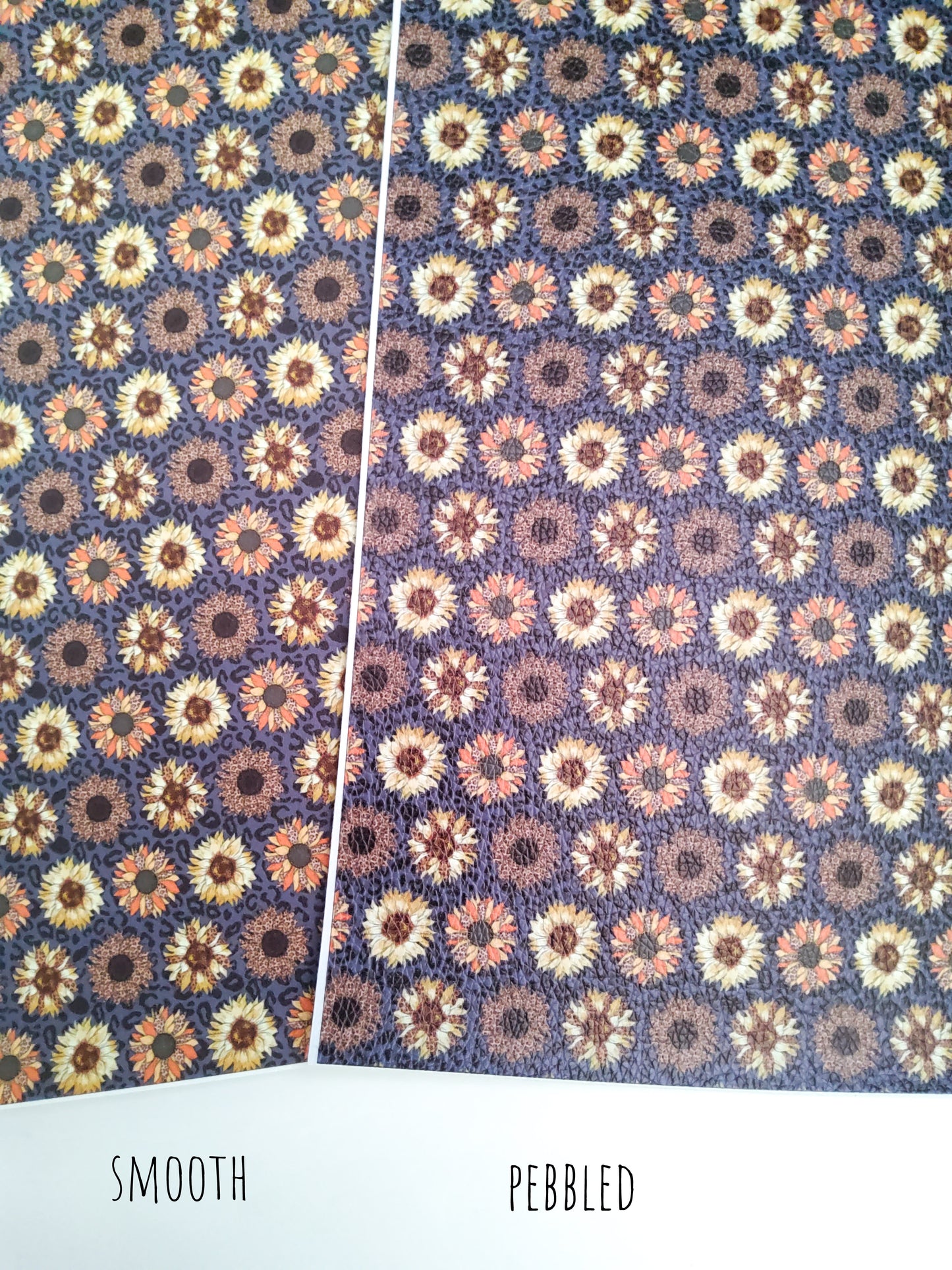 Multi Sunflower 9x12 faux leather sheet