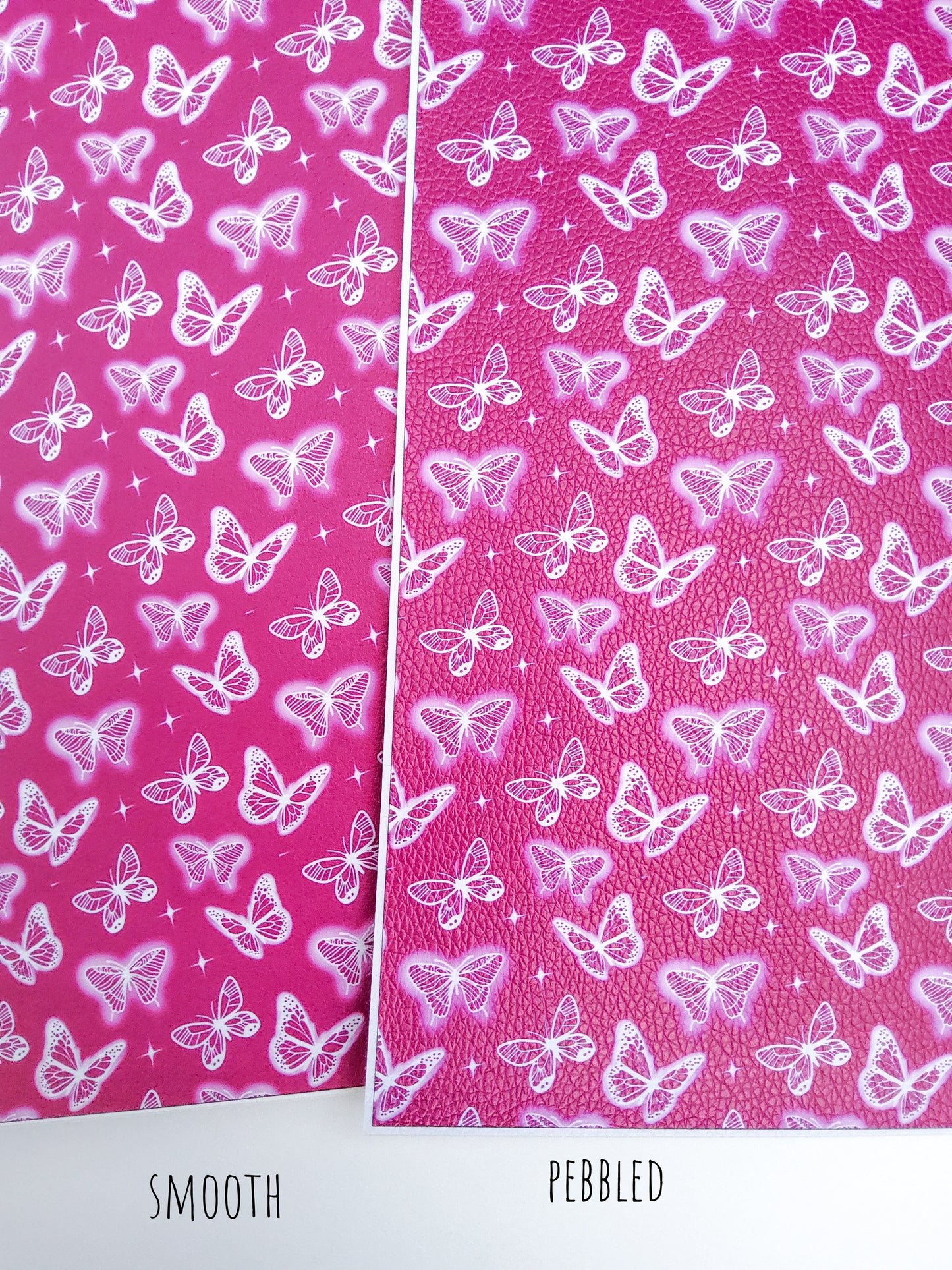 Purple Butterflies 9x12 faux leather sheet