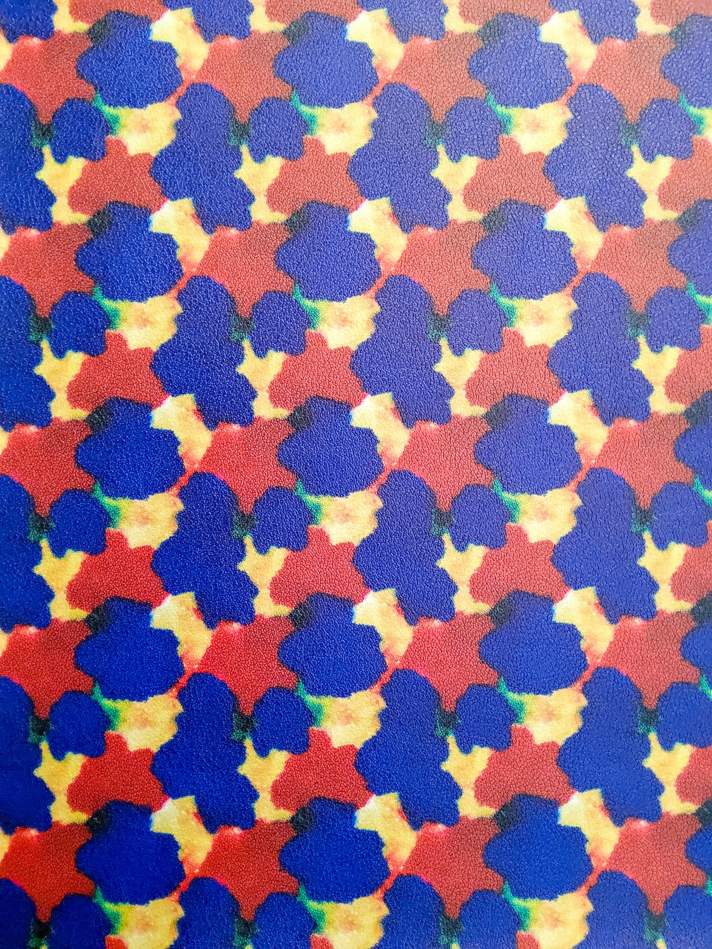 Red Blue Ink Blots 9x12 faux leather sheet