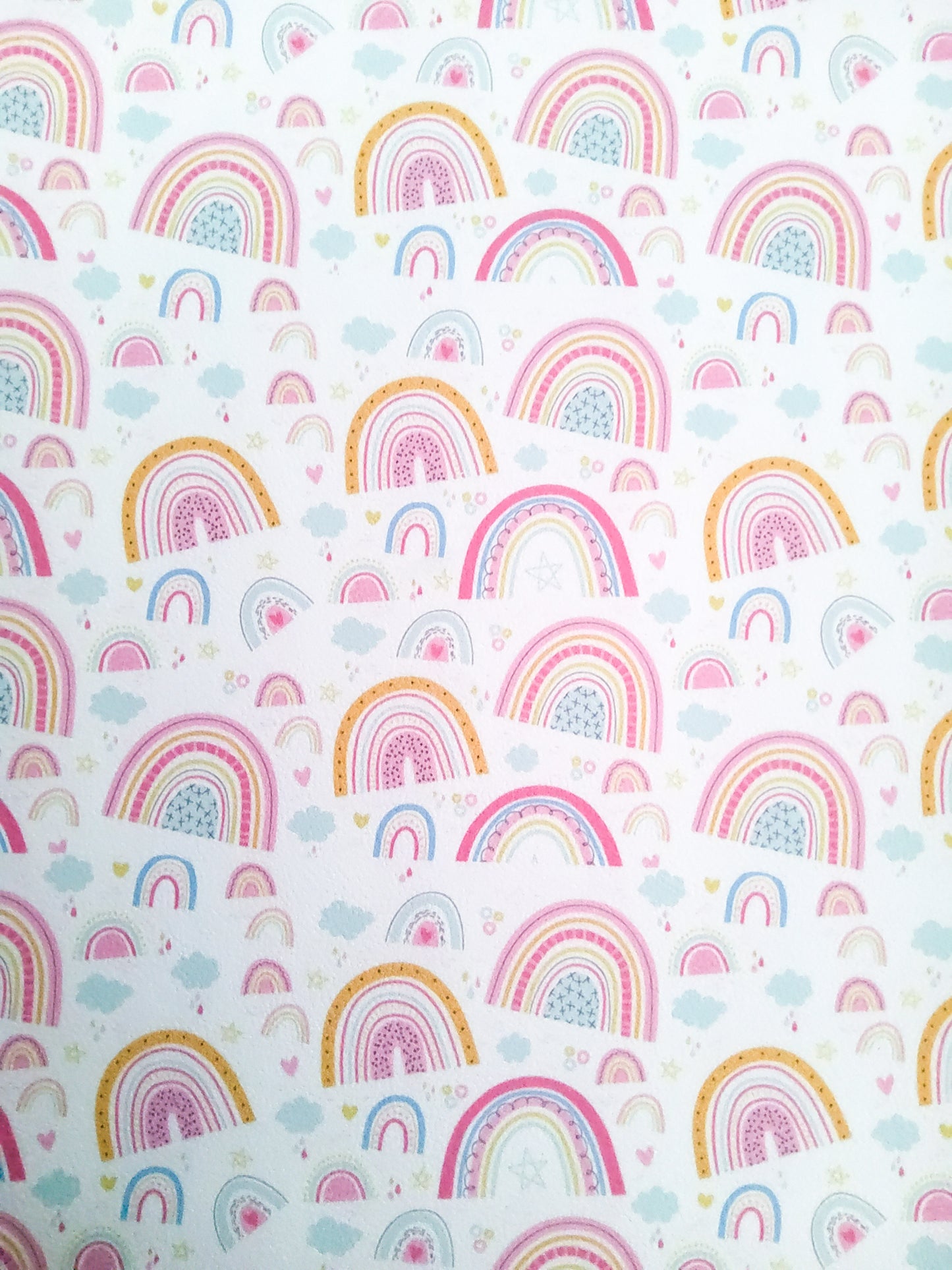 Large Rainbows 9x12 faux leather sheet