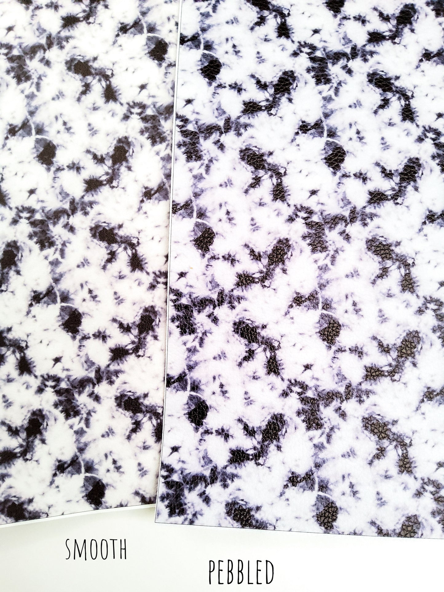 Black and White Marble 9x12 faux leather sheet