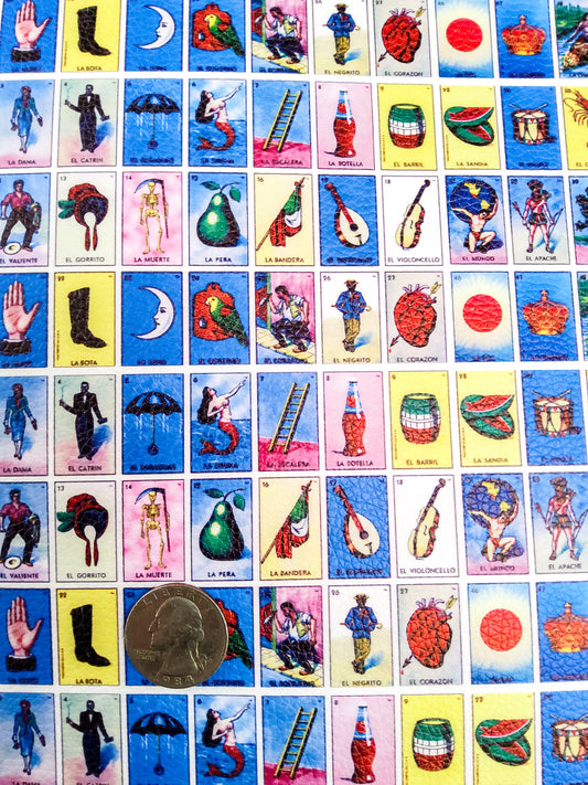 Loteria 9x12 faux leather sheet