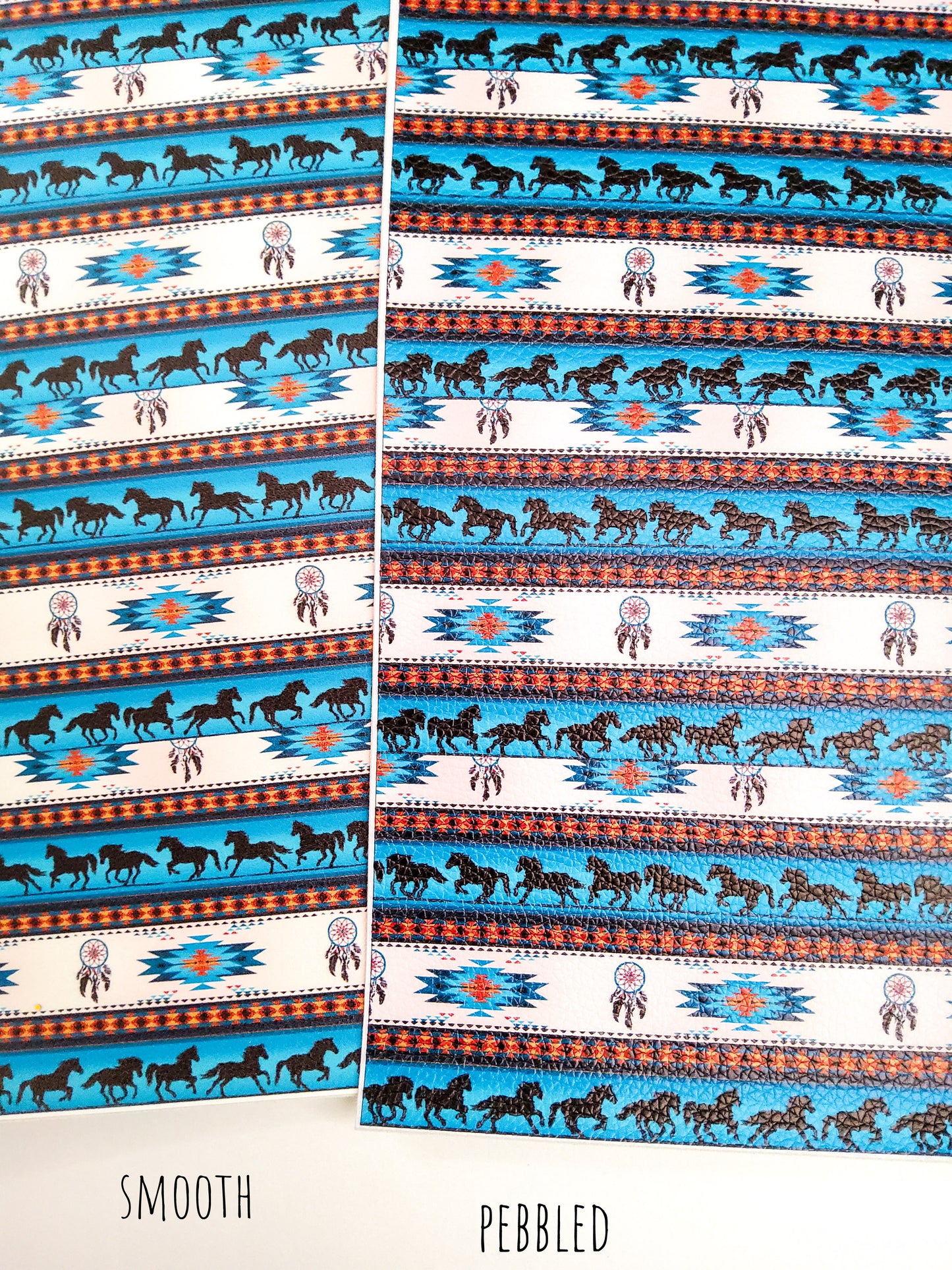 Turquoise Western 9x12 faux leather sheet