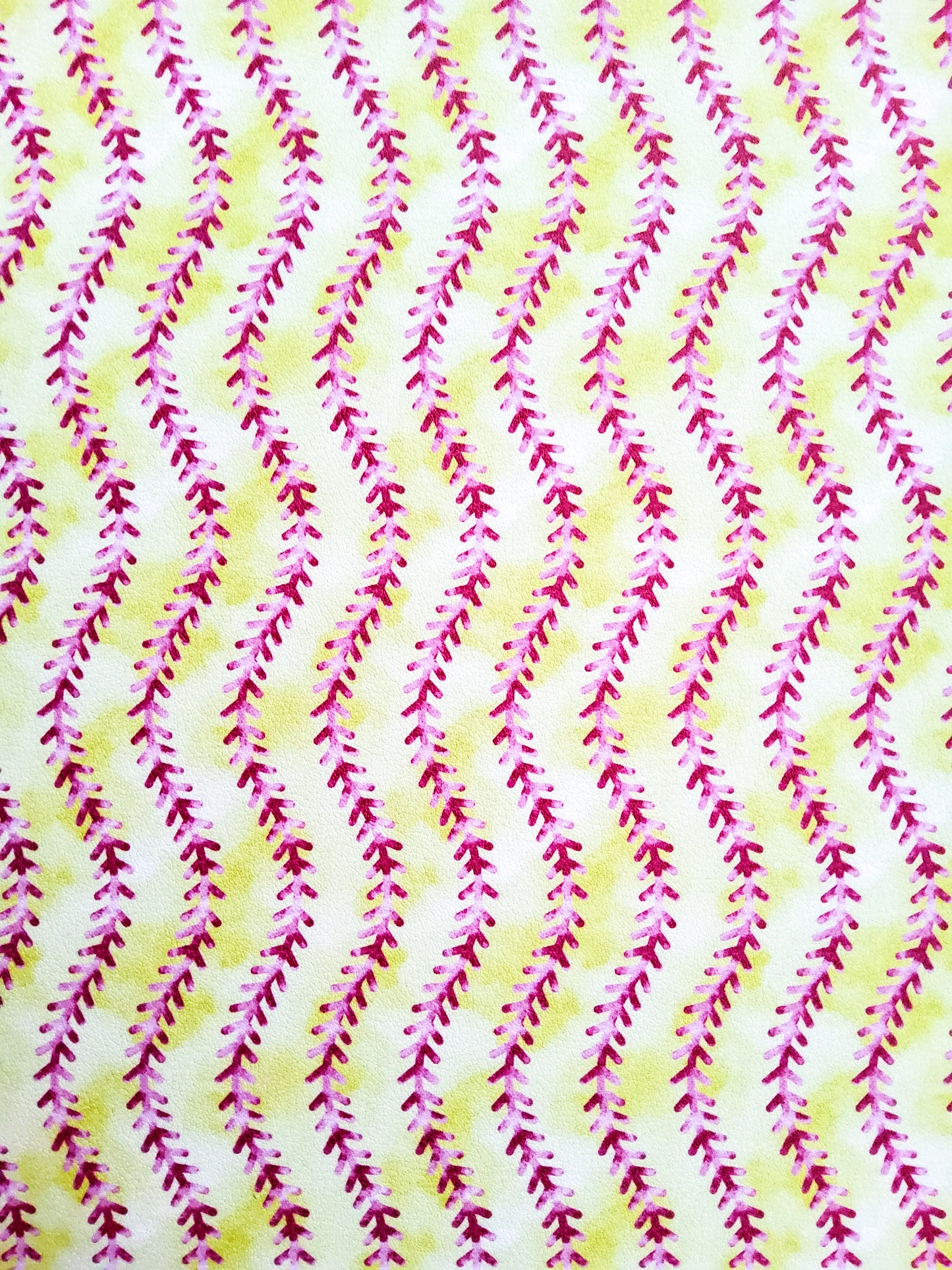 Softball Stitches 9x12 faux leather sheet