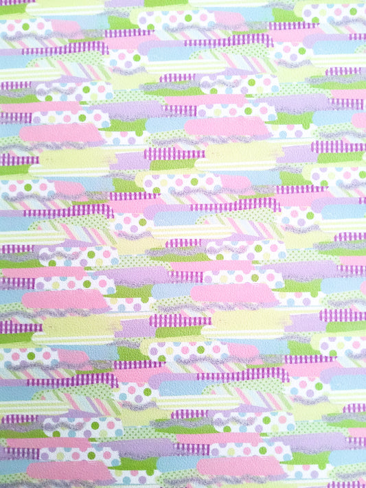Easter Brushstrokes 9x12 faux leather sheet