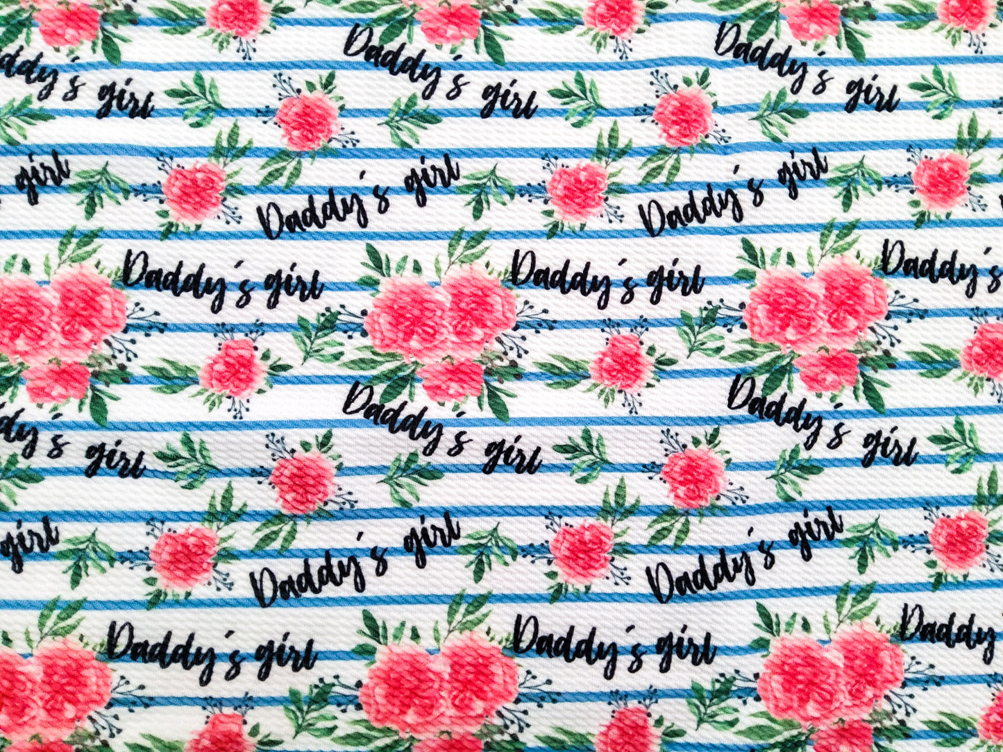 Floral Daddy's Girl Bullet Fabric Strip