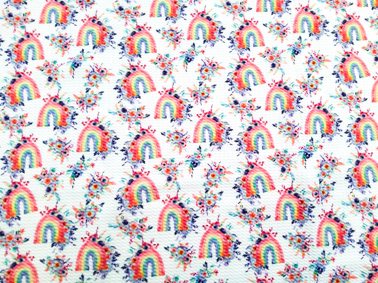 Floral Rainbows Bullet Fabric Strip