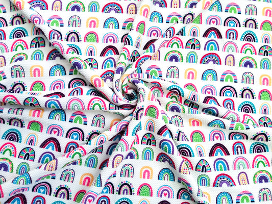 Colorful Rainbows Bullet Fabric Strip