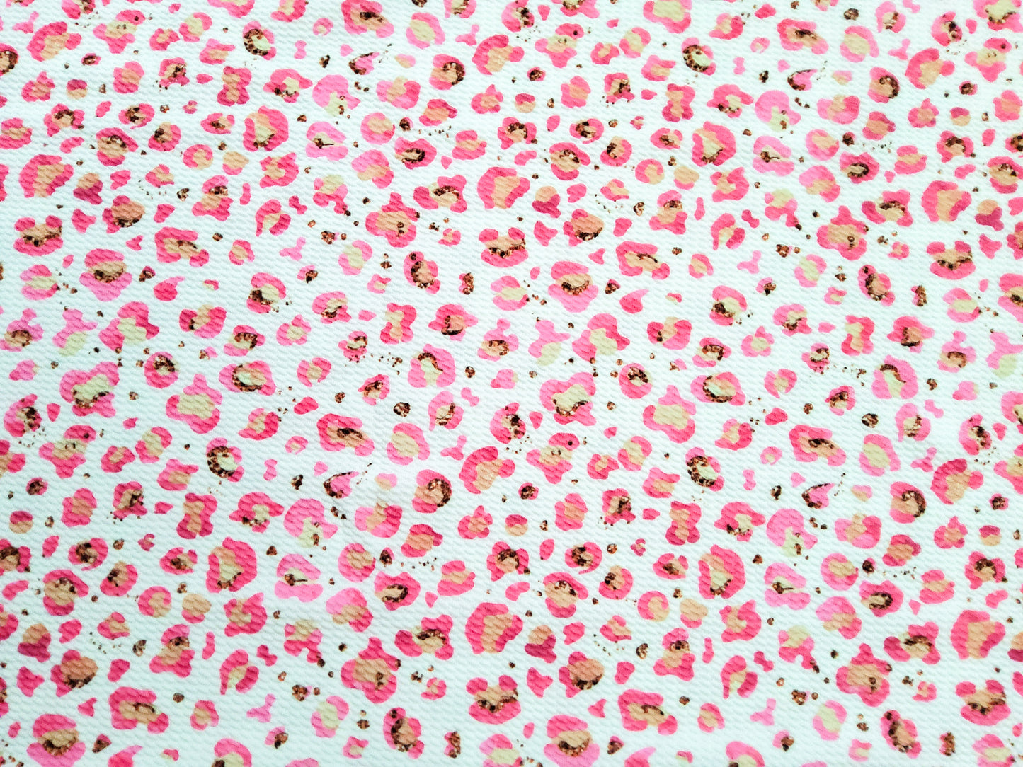 Pink White Leopard Print Bullet Fabric Strip