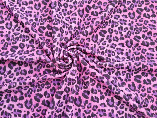 Purple Leopard Print Bullet Fabric Strip
