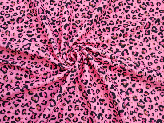 Pink Leopard Print Bullet Fabric Strip