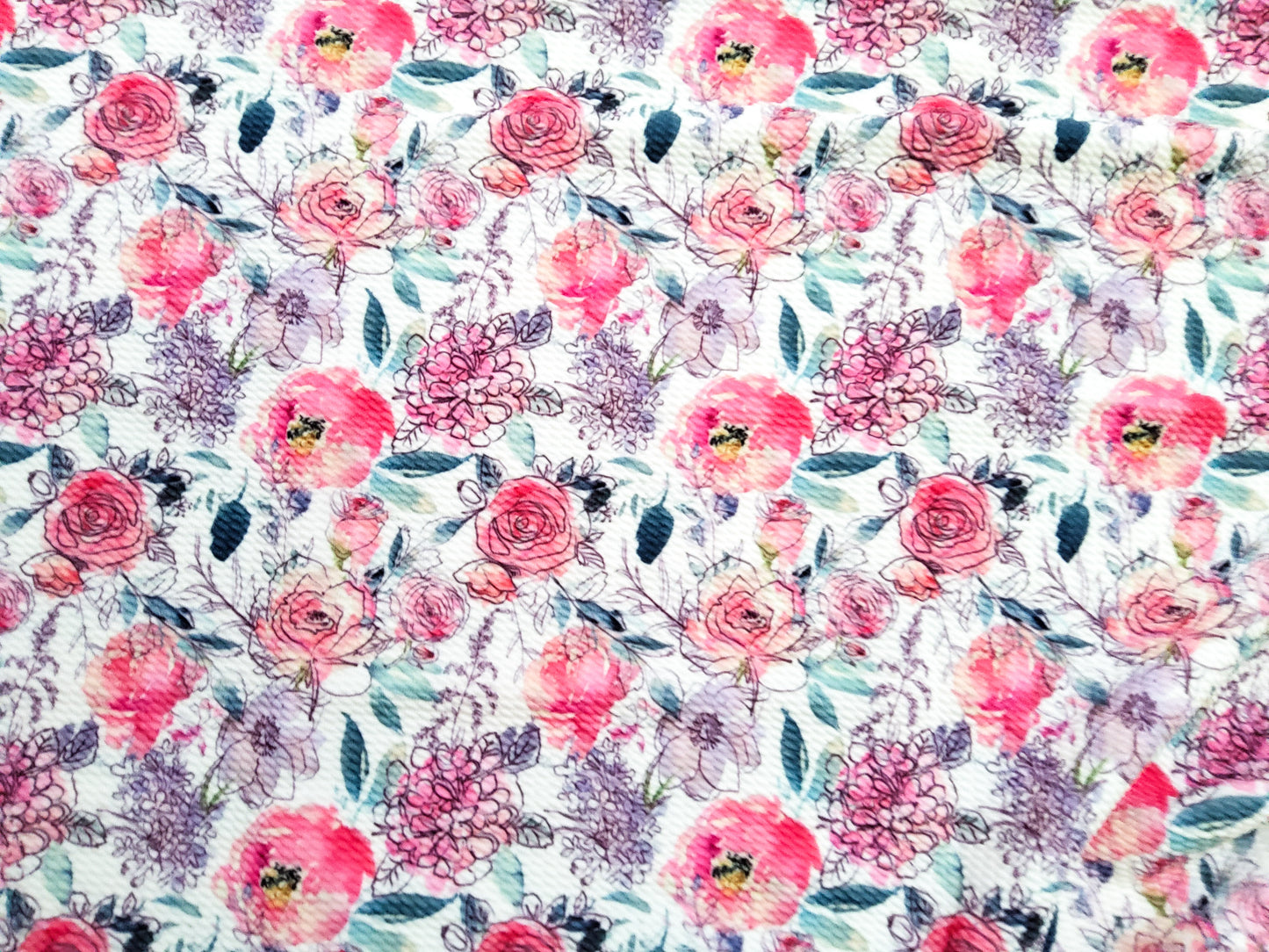 Pink Floral Bullet Fabric Strip