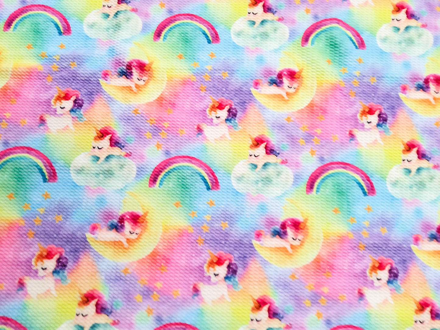Unicorn Rainbows Bullet Fabric Strip