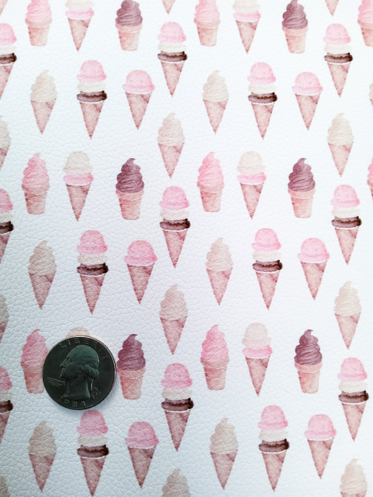 Ice Cream 9x12 faux leather sheet