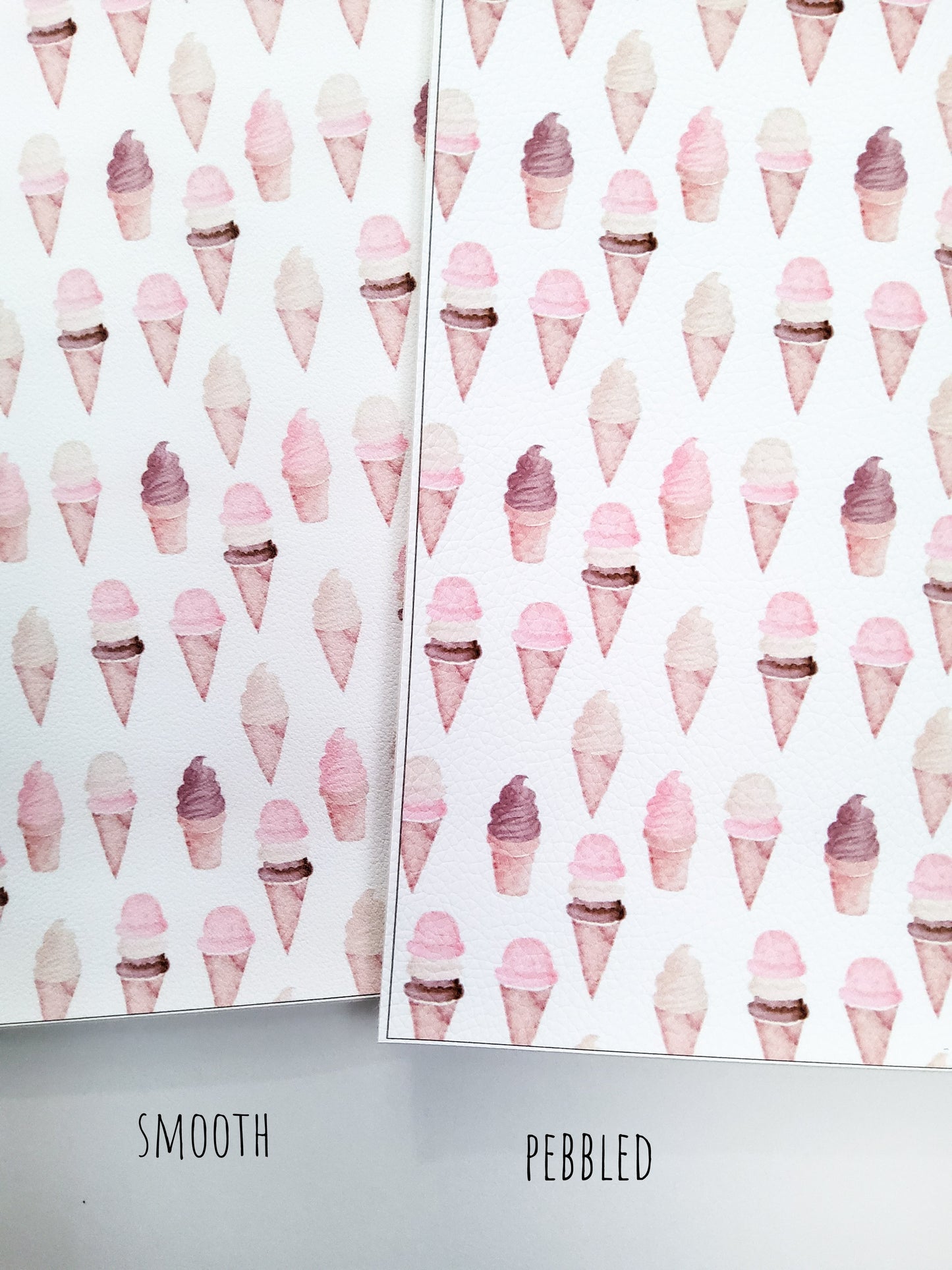 Ice Cream 9x12 faux leather sheet