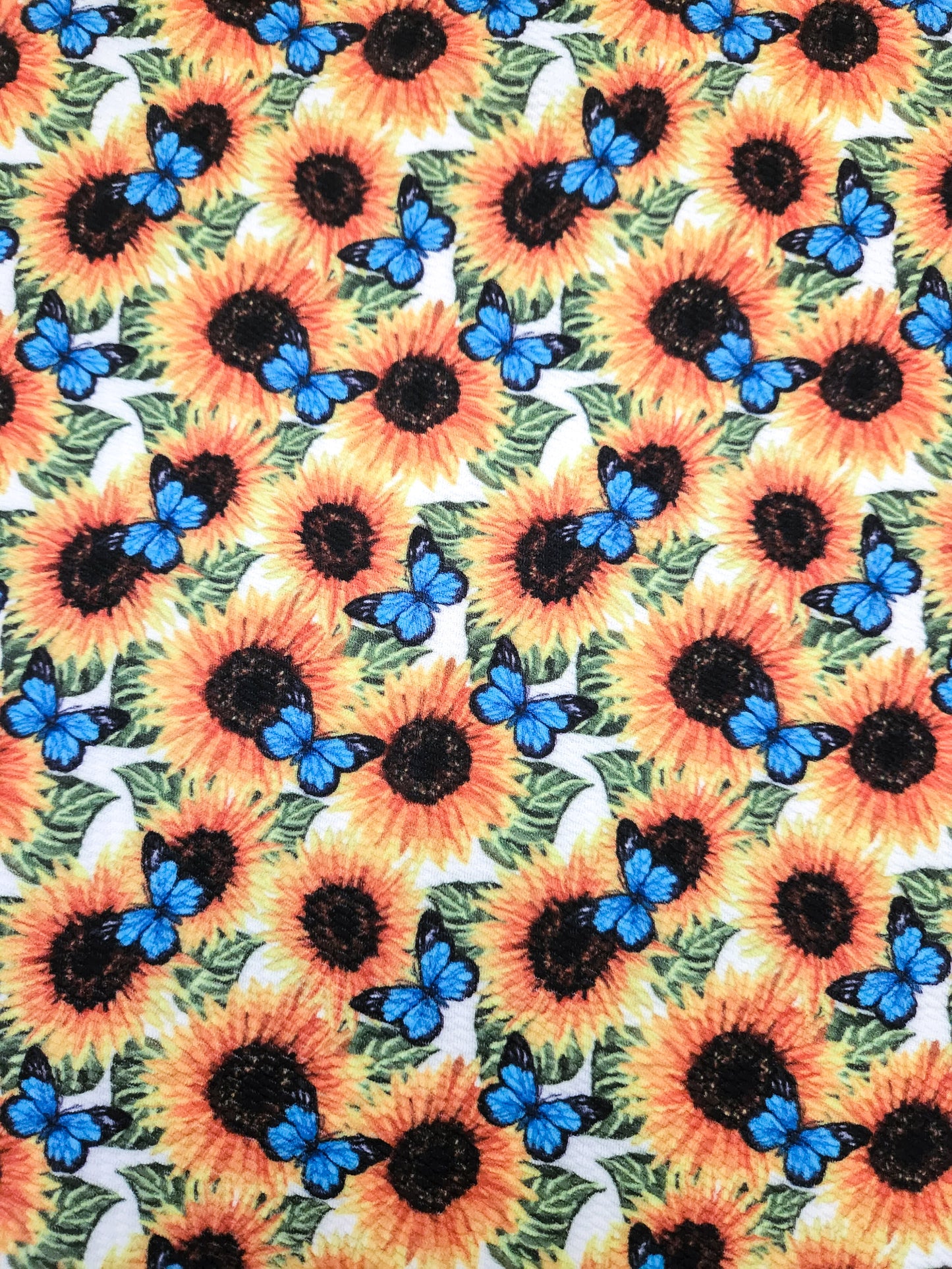 Sunflowers and Butterflies Bullet Fabric Strip