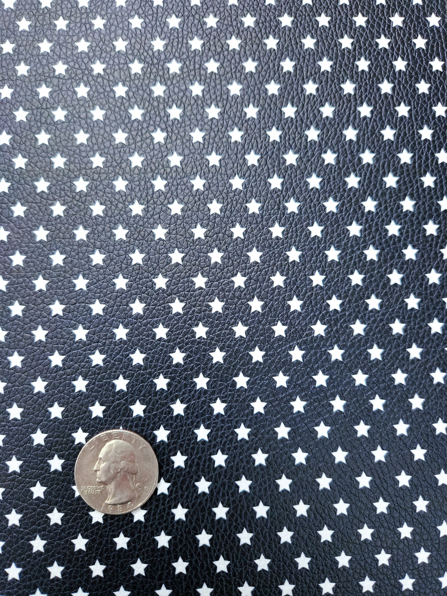 Navy Stars 9x12 faux leather sheet