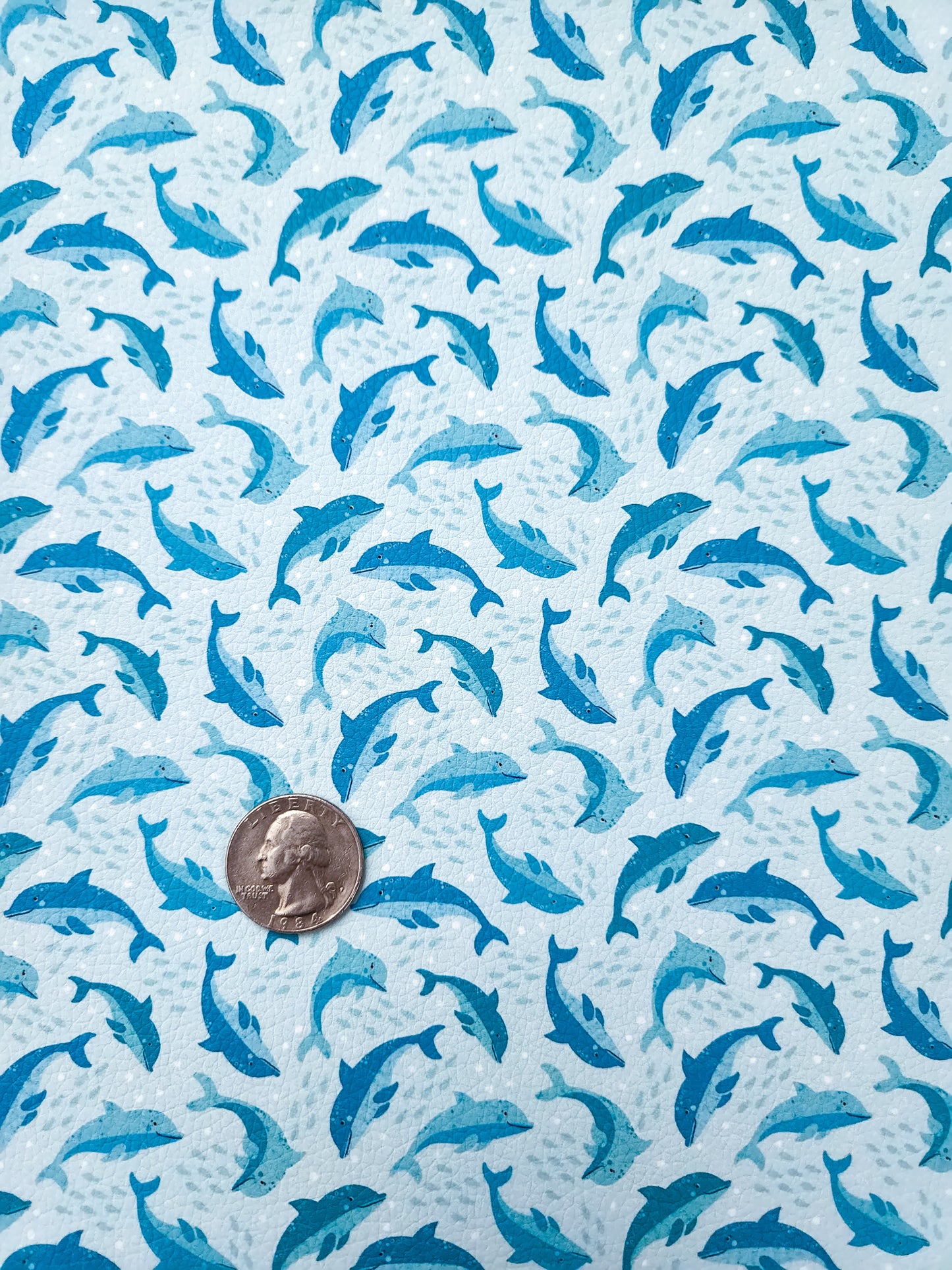 Dolphin 9x12 faux leather sheet
