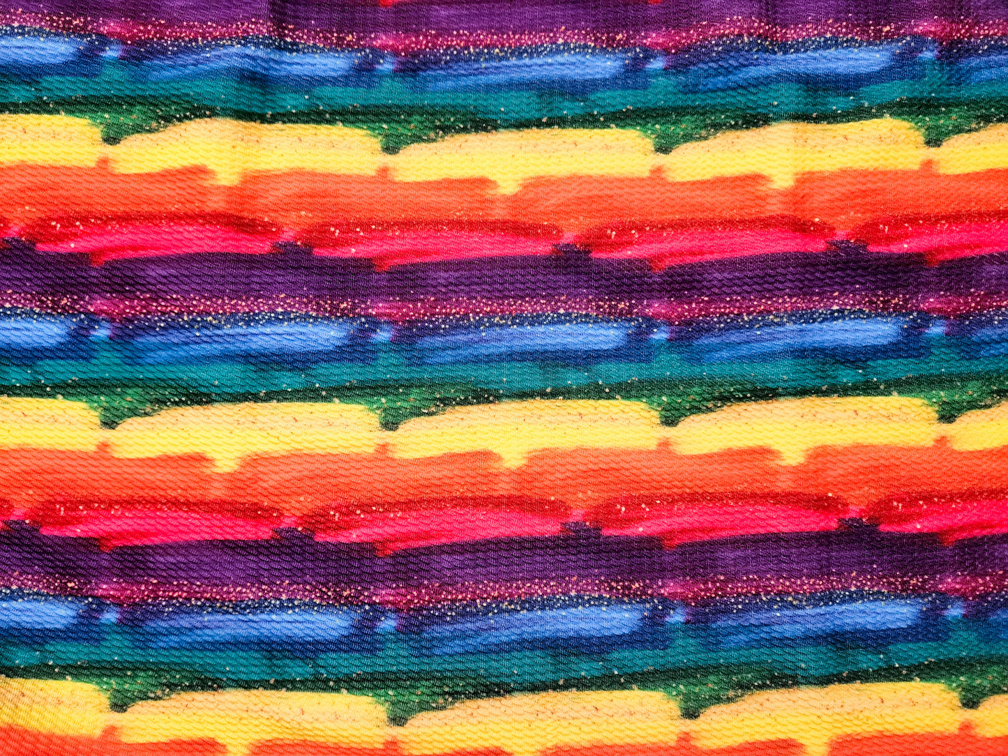 Rainbow Brushstrokes Bullet Fabric Strip