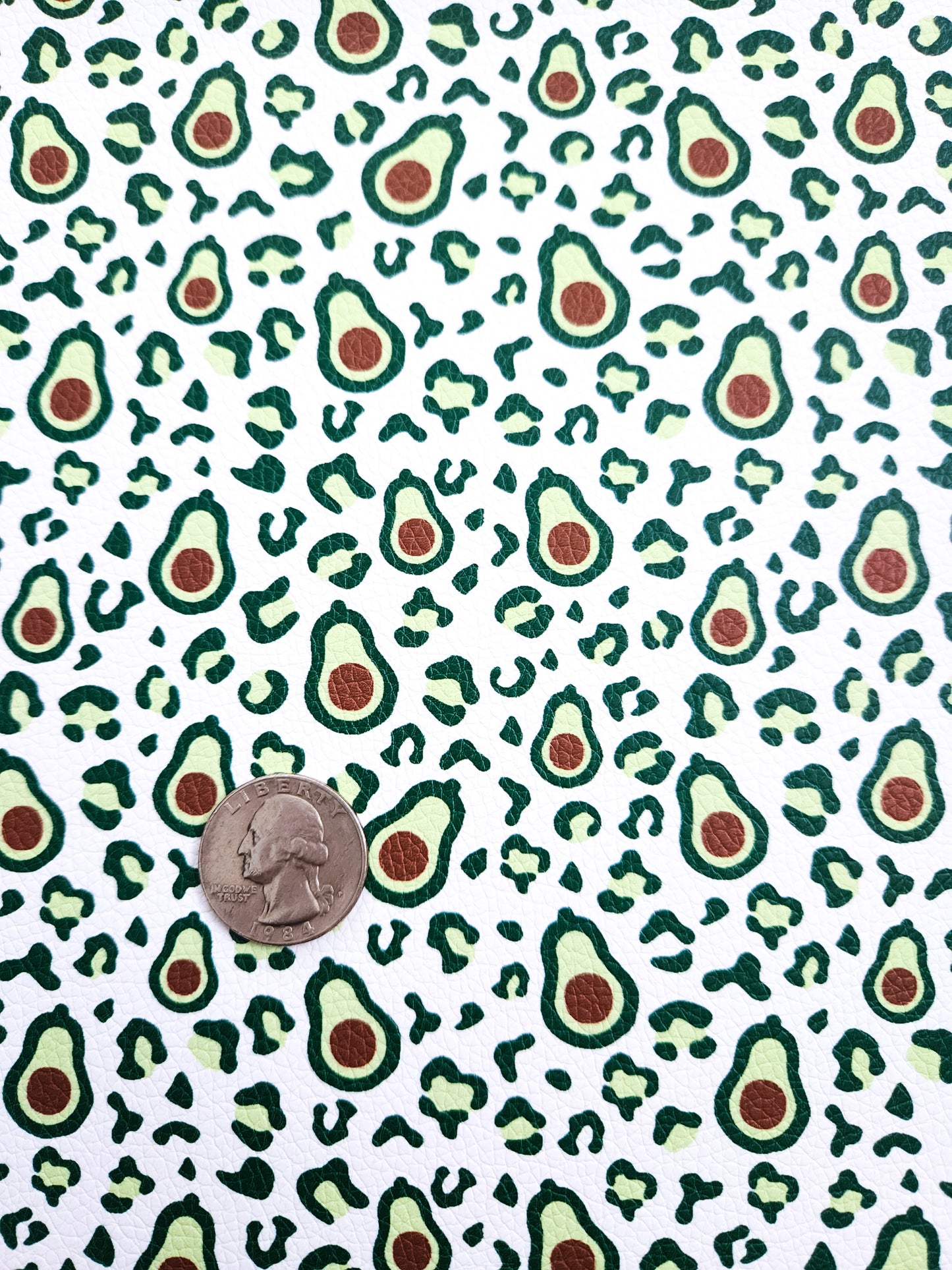 Avocado Cheetah Print 9x12 faux leather sheet