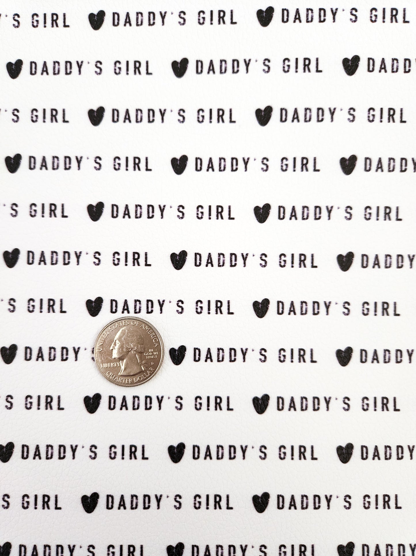 Daddy's Girl 9x12 faux leather sheet