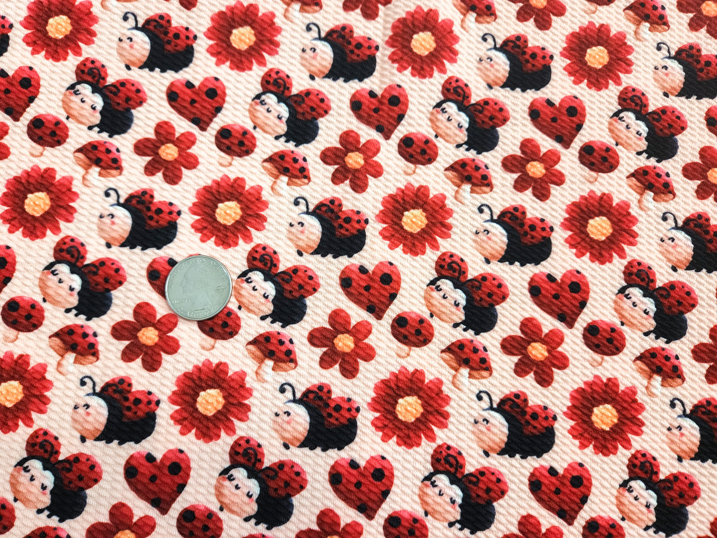 Cute Ladybug Bullet Fabric Strip