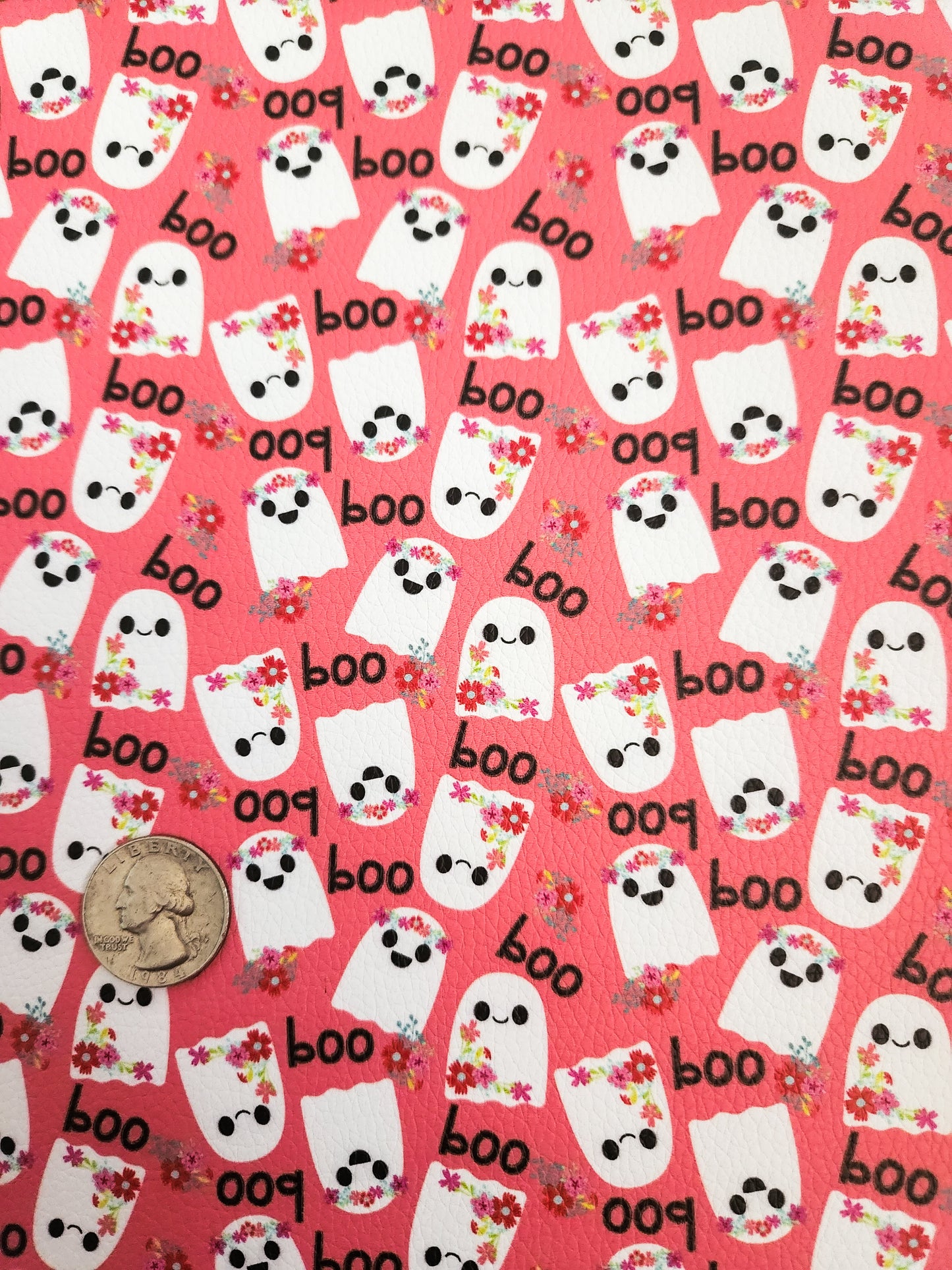 Boo Ghosts 9x12 faux leather sheet