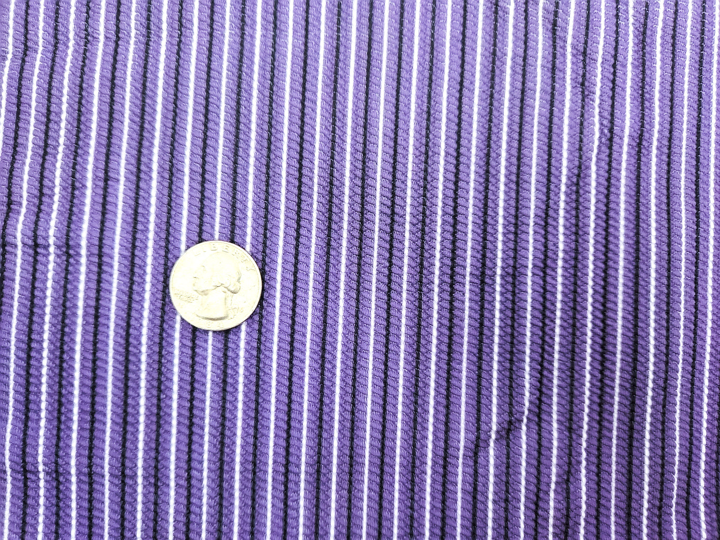 Purple Pinstripe Bullet Fabric Strip