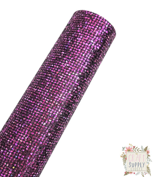 Purple Square Chunky Glitter 9x12 faux leather sheet