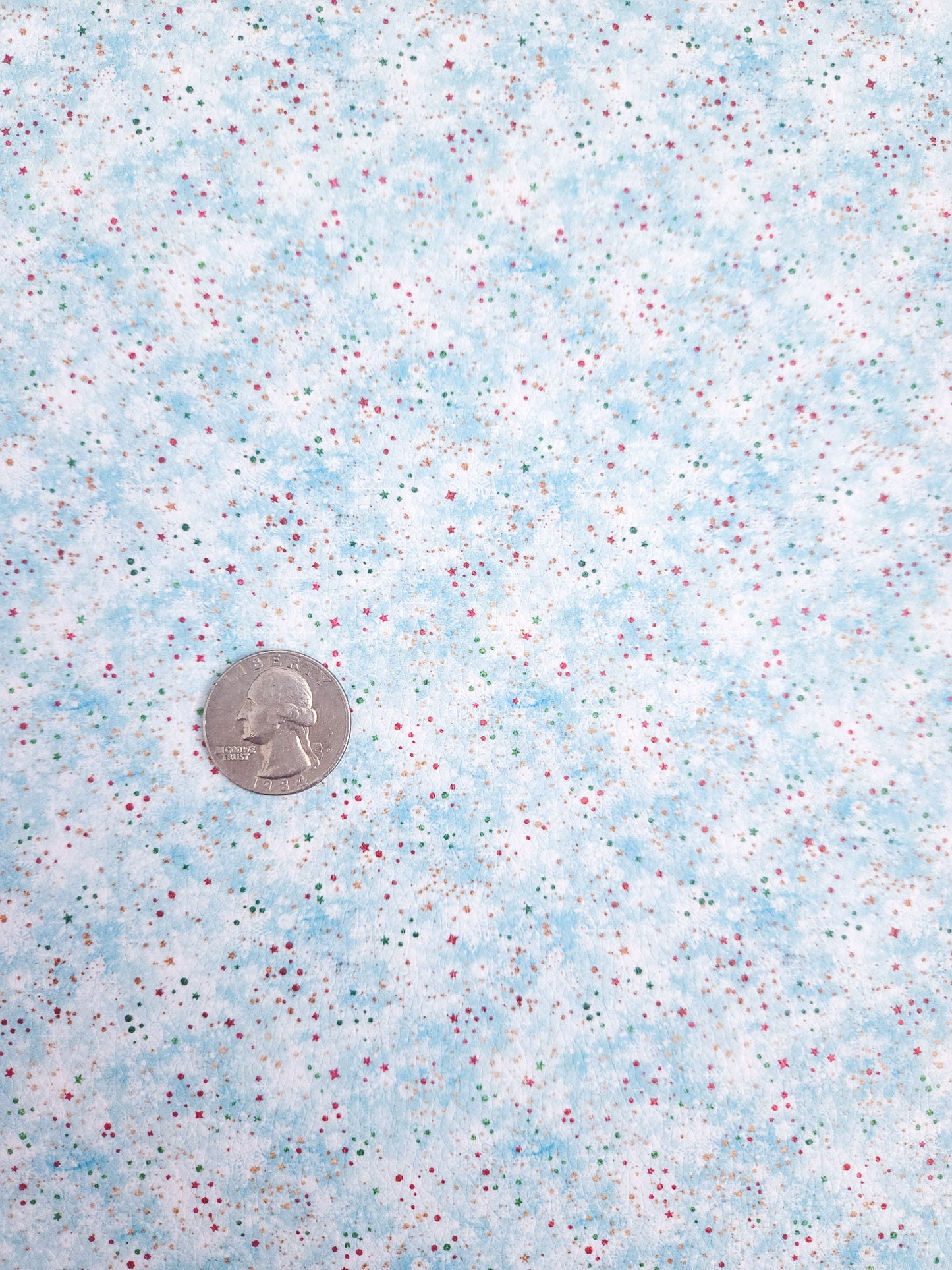 Light Blue Speckle 9x12 faux leather sheet
