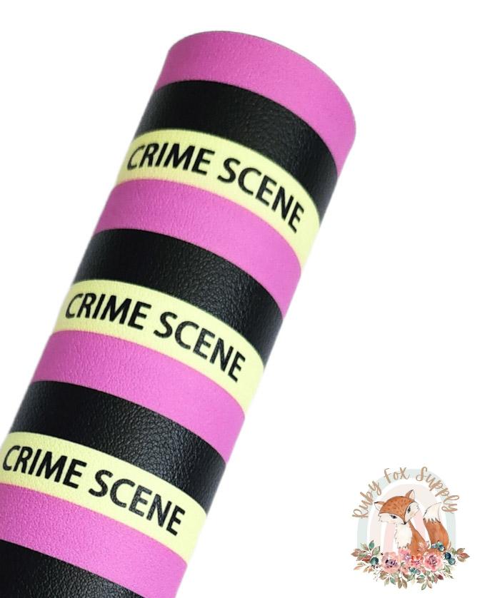 Crime Scene 9x12 faux leather sheet