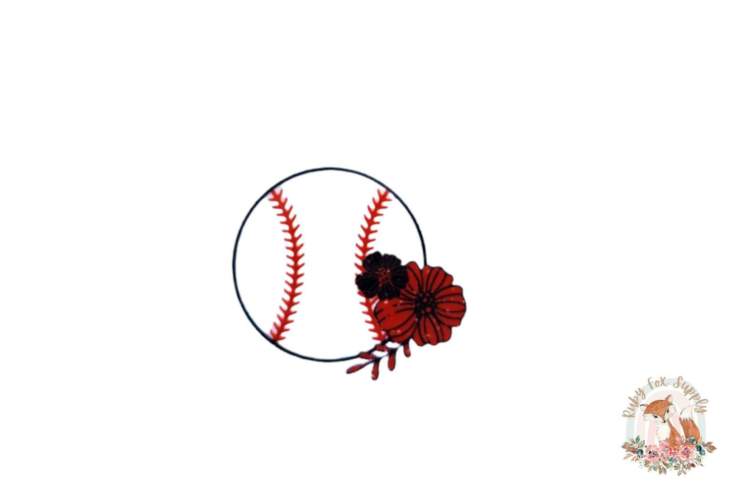 Floral Baseball Resin