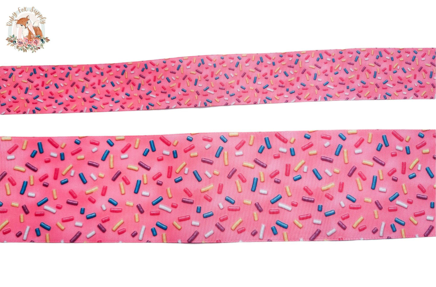 Pink Sprinkles 3"/1.5" Ribbon