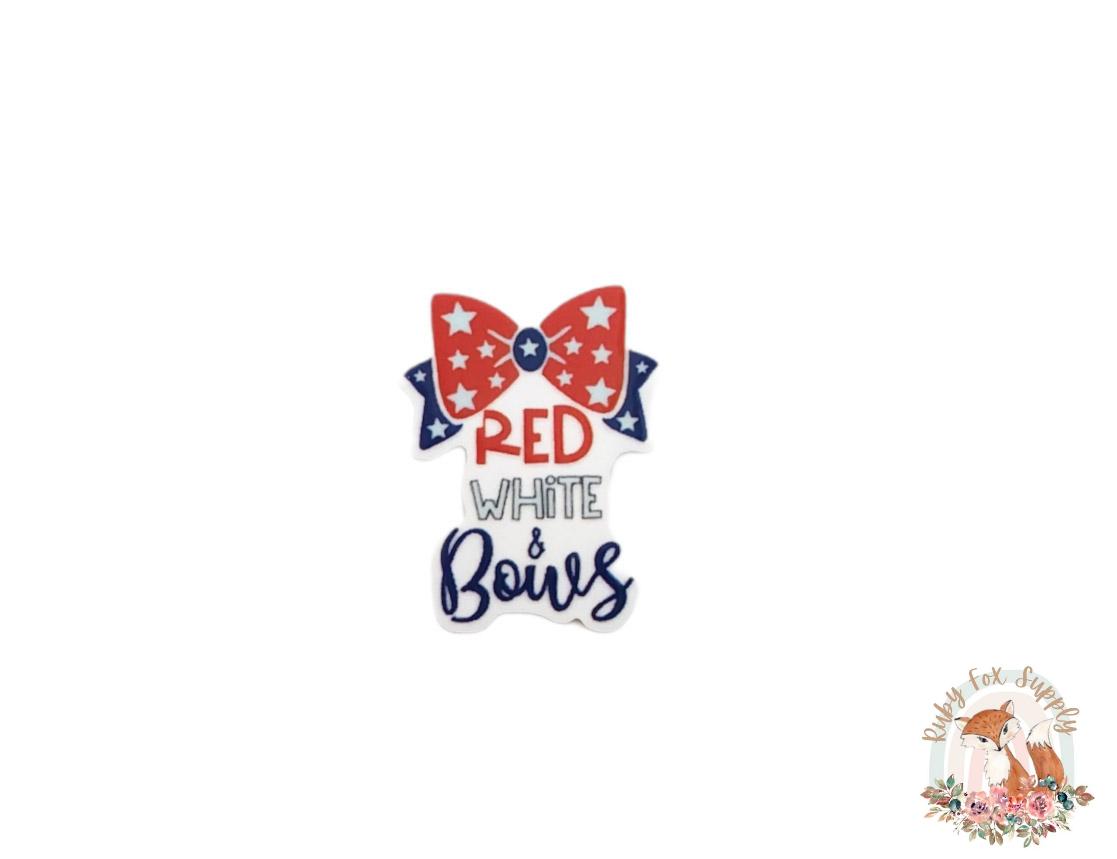 Red, White and Bows Resin