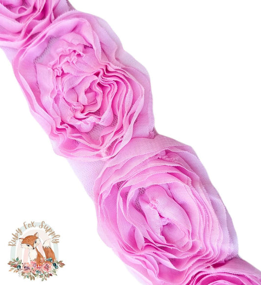 Light Pink Swirl Chiffon Flower - 10 flowers