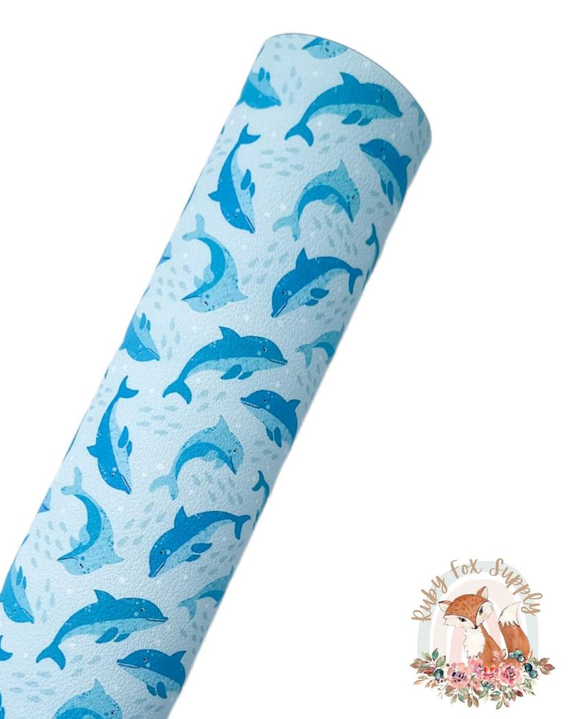 Dolphin 9x12 faux leather sheet