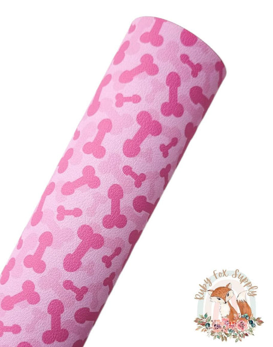Pink Penis 9x12 faux leather sheet