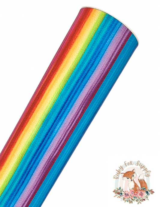 Rainbow Streaks 9x12 faux leather sheet