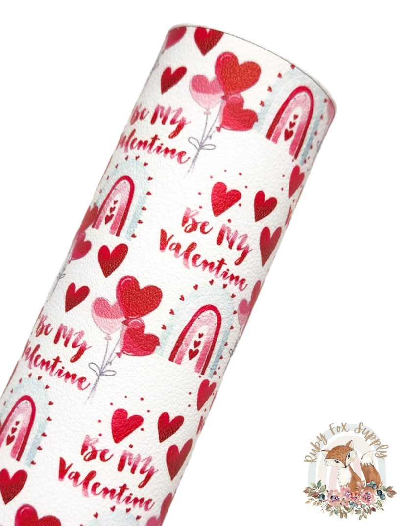 Be My Valentine 9x12 faux leather sheet