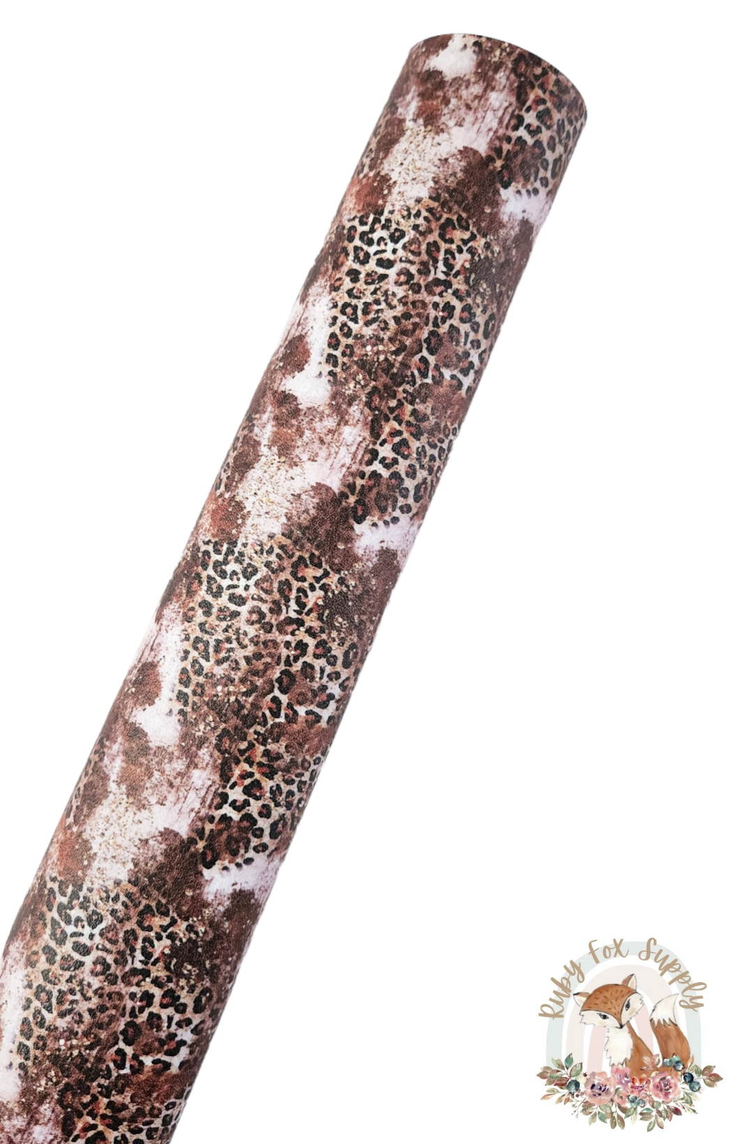Cheetah Splatter 9x12 faux leather sheet