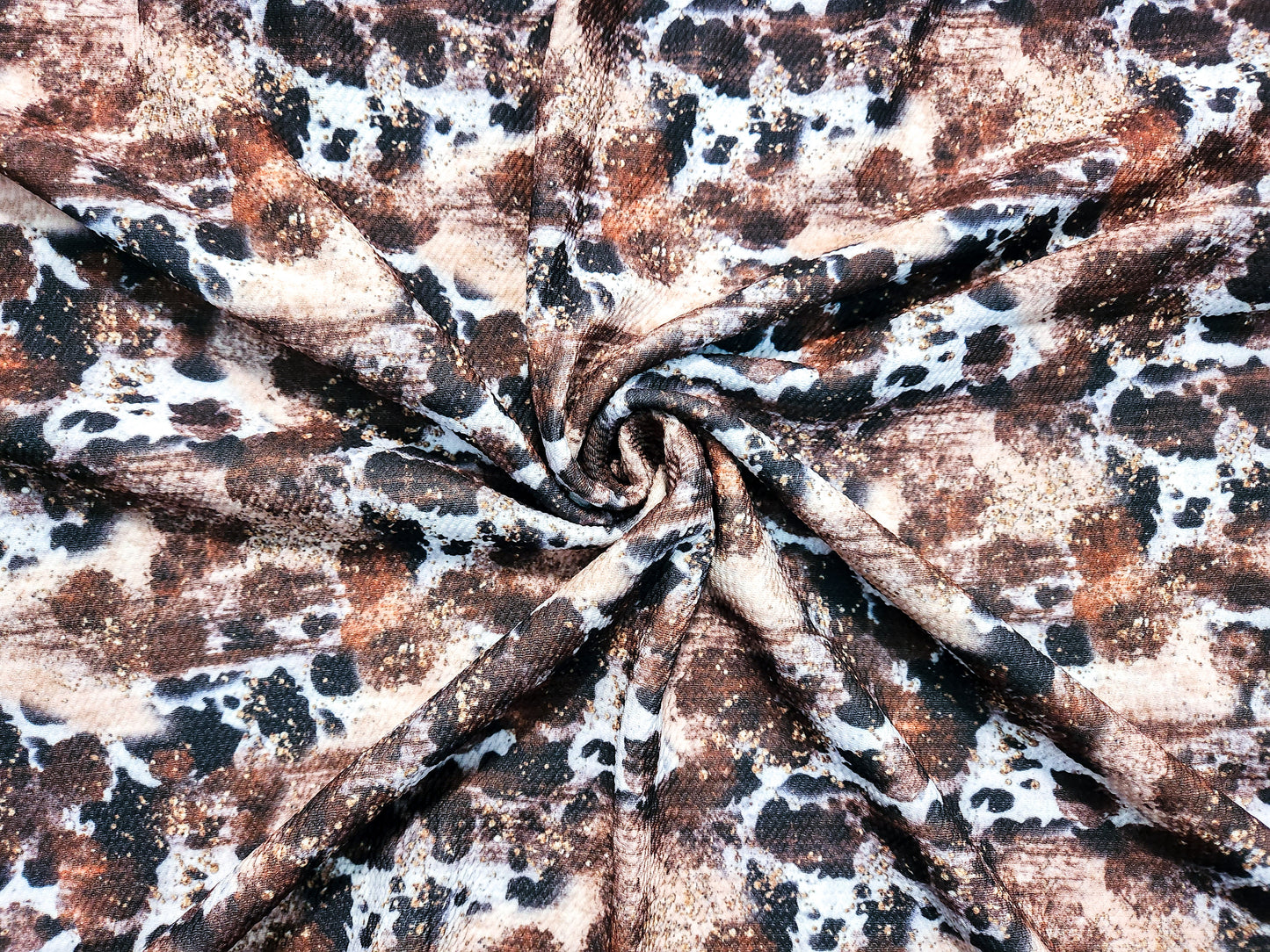 Cow Print Splatter Fabric Strip