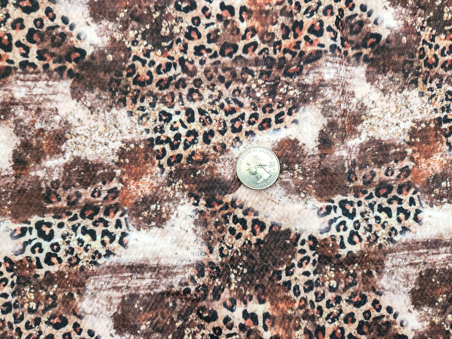 Leopard Print Splatter Fabric Strip