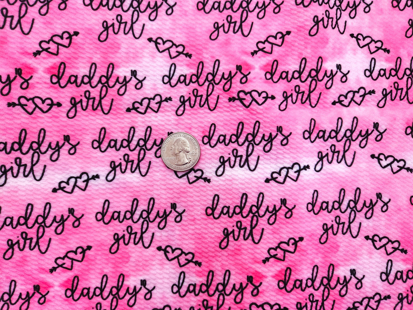 Pink Daddy's Girl Fabric Strip