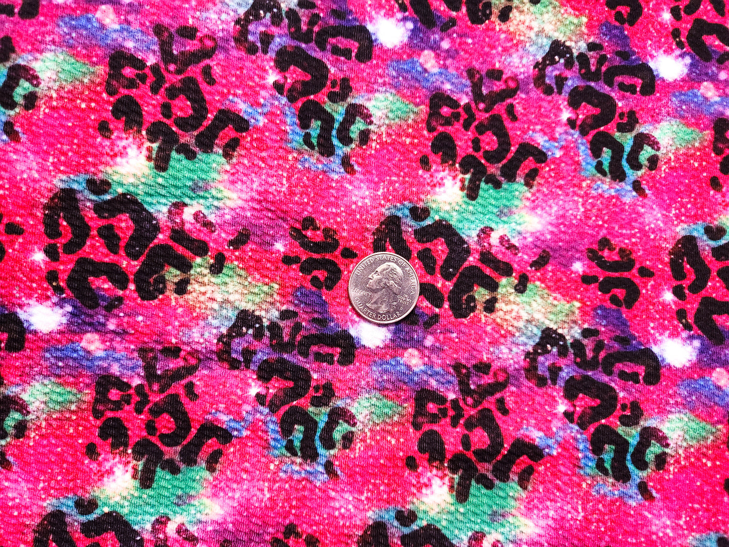 Bright Leopard Print Fabric Strip