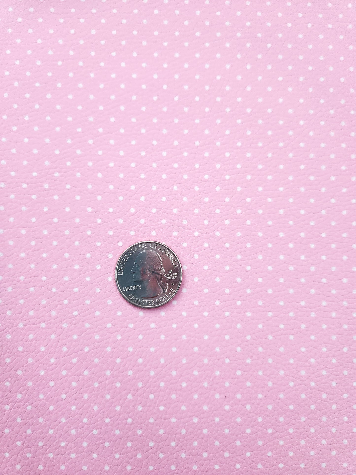 Pink Polka Dots 9x12 faux leather sheet